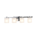 Lucande Ivy wall light, 4-bulb, chrome/clear, glass