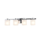 Lucande Ivy wall light, 4-bulb, chrome/clear, glass