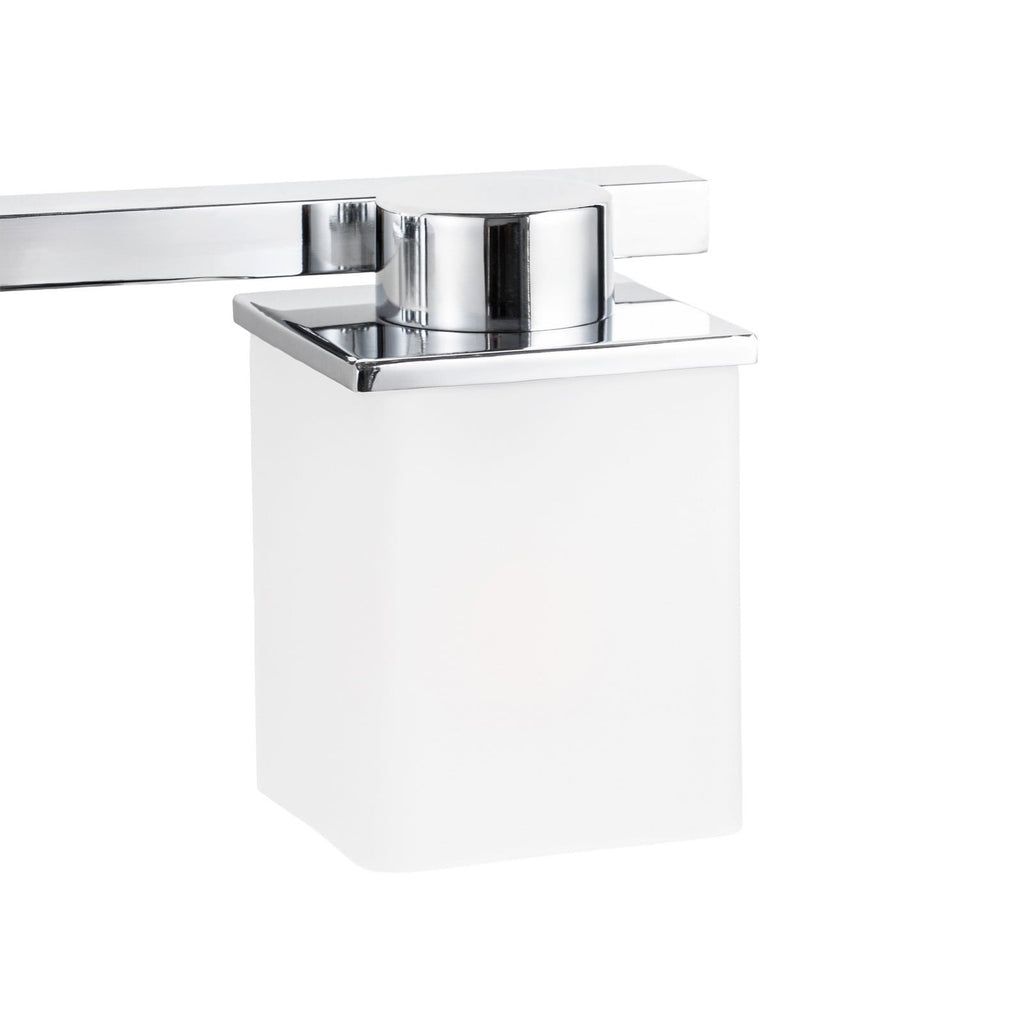 Lucande Ivy wall light, 4-bulb, chrome/clear, glass