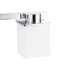 Lucande Ivy wall light, 4-bulb, chrome/clear, glass