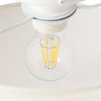 Lucande Avery ceiling light, 13.7 in, beige, fabric