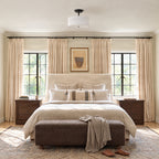 Blake 15" White Fabric Ceiling Light