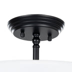 Lucande Blake ceiling light, Ø 15 in, white, fabric