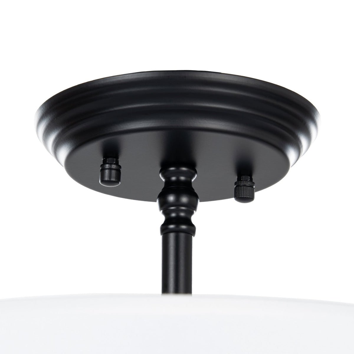 Lucande Blake ceiling light, Ø 15 in, white, fabric