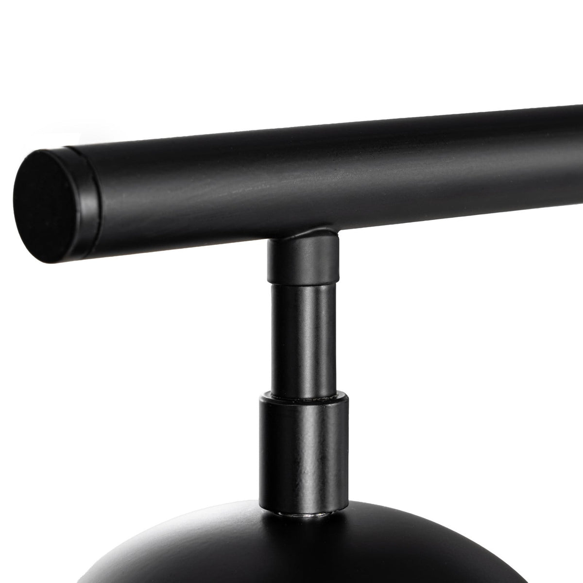 Lucande Oscar pendant light, 36 in, 4-bulb, black, glass