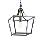 Lucande Noah pendant light, 1-bulb, 10 in, black, metal