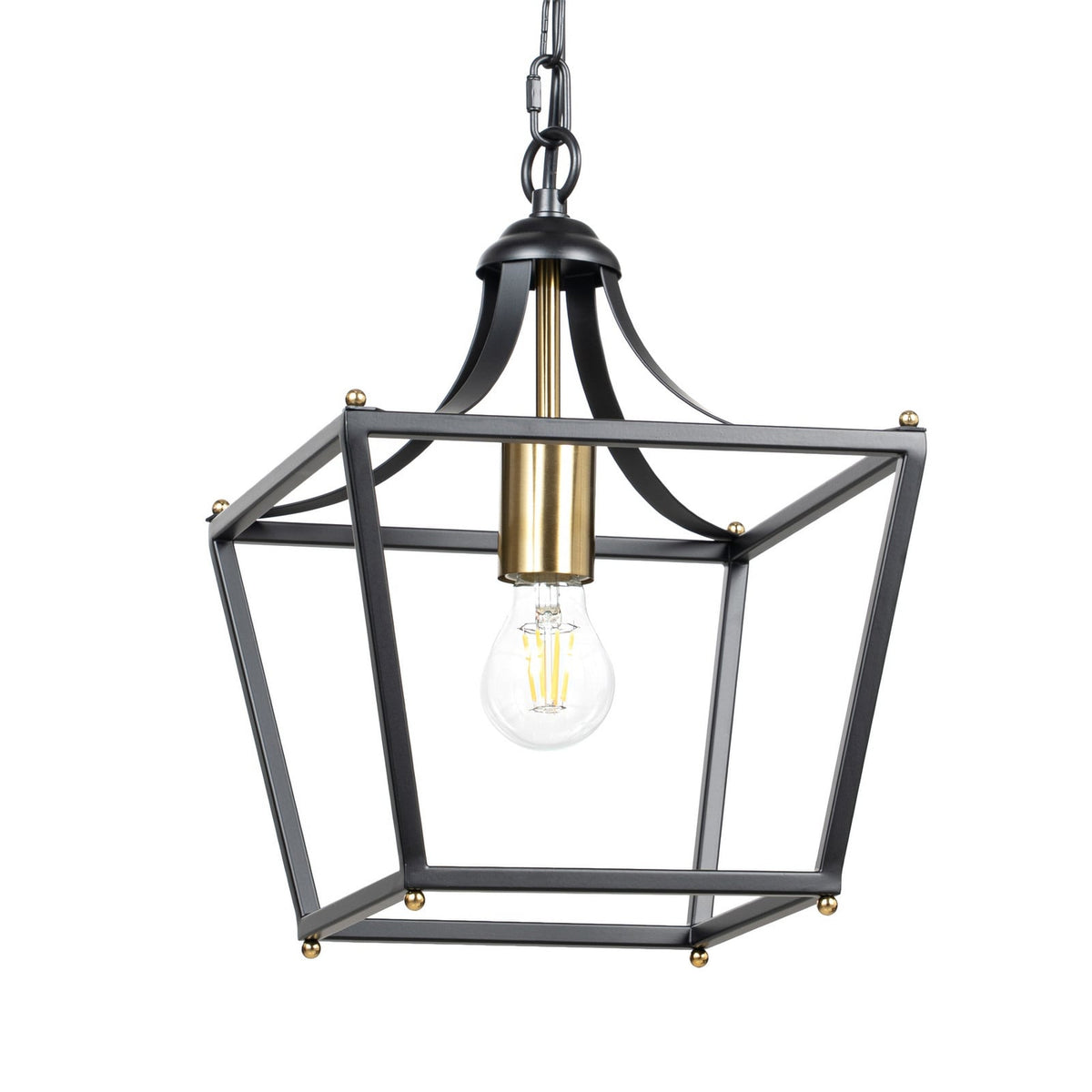 Lucande Noah pendant light, 1-bulb, 10 in, black, metal