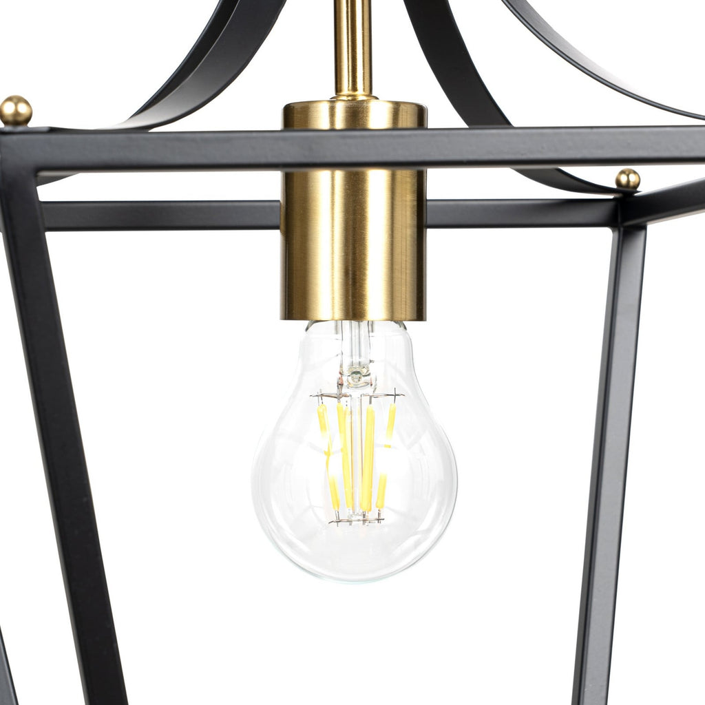 Lucande Noah pendant light, 1-bulb, 10 in, black, metal