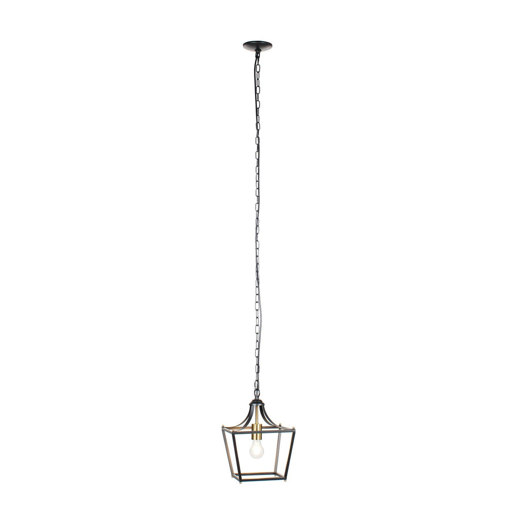Lucande Noah pendant light, 1-bulb, 10 in, black, metal