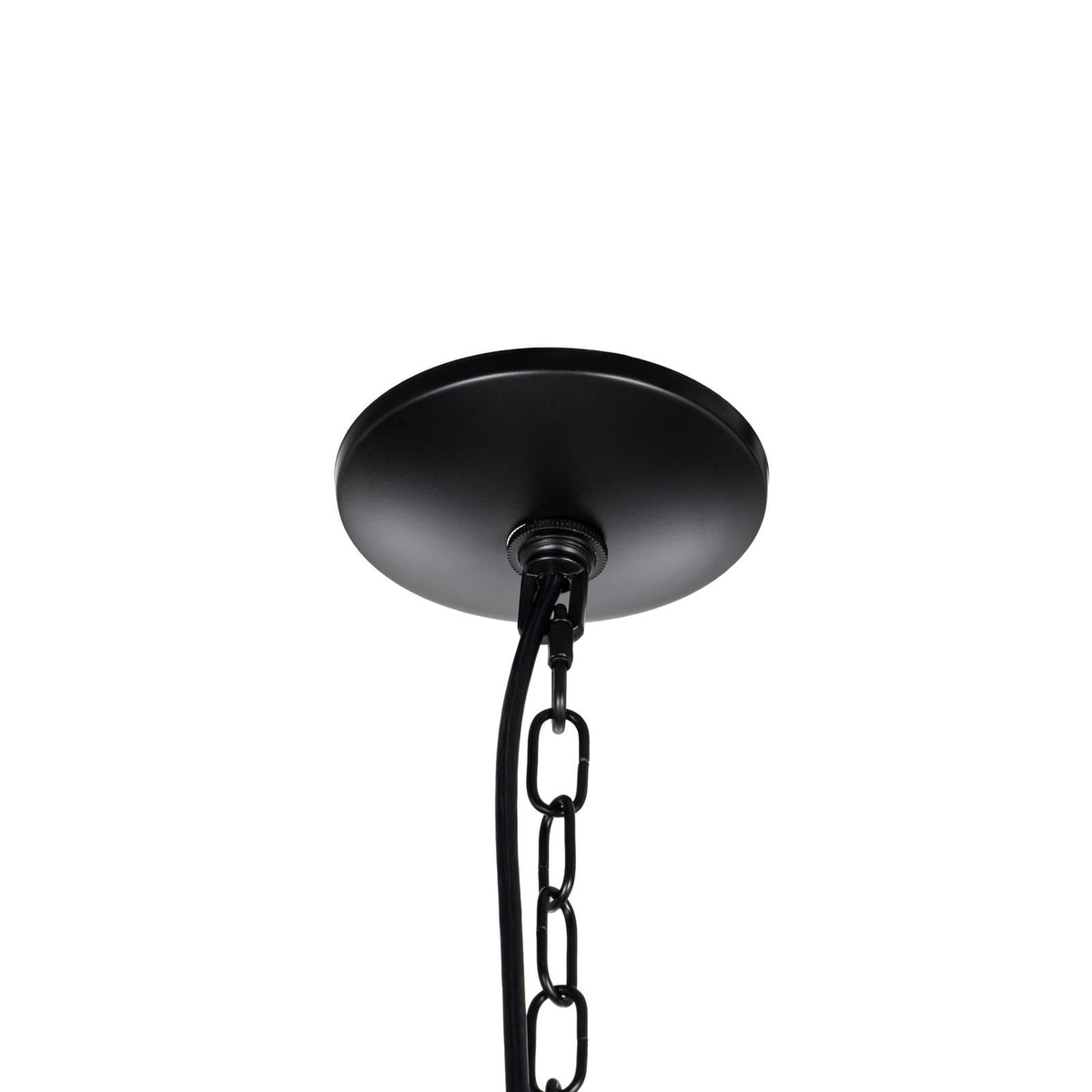 Lucande Noah pendant light, 1-bulb, 10 in, black, metal