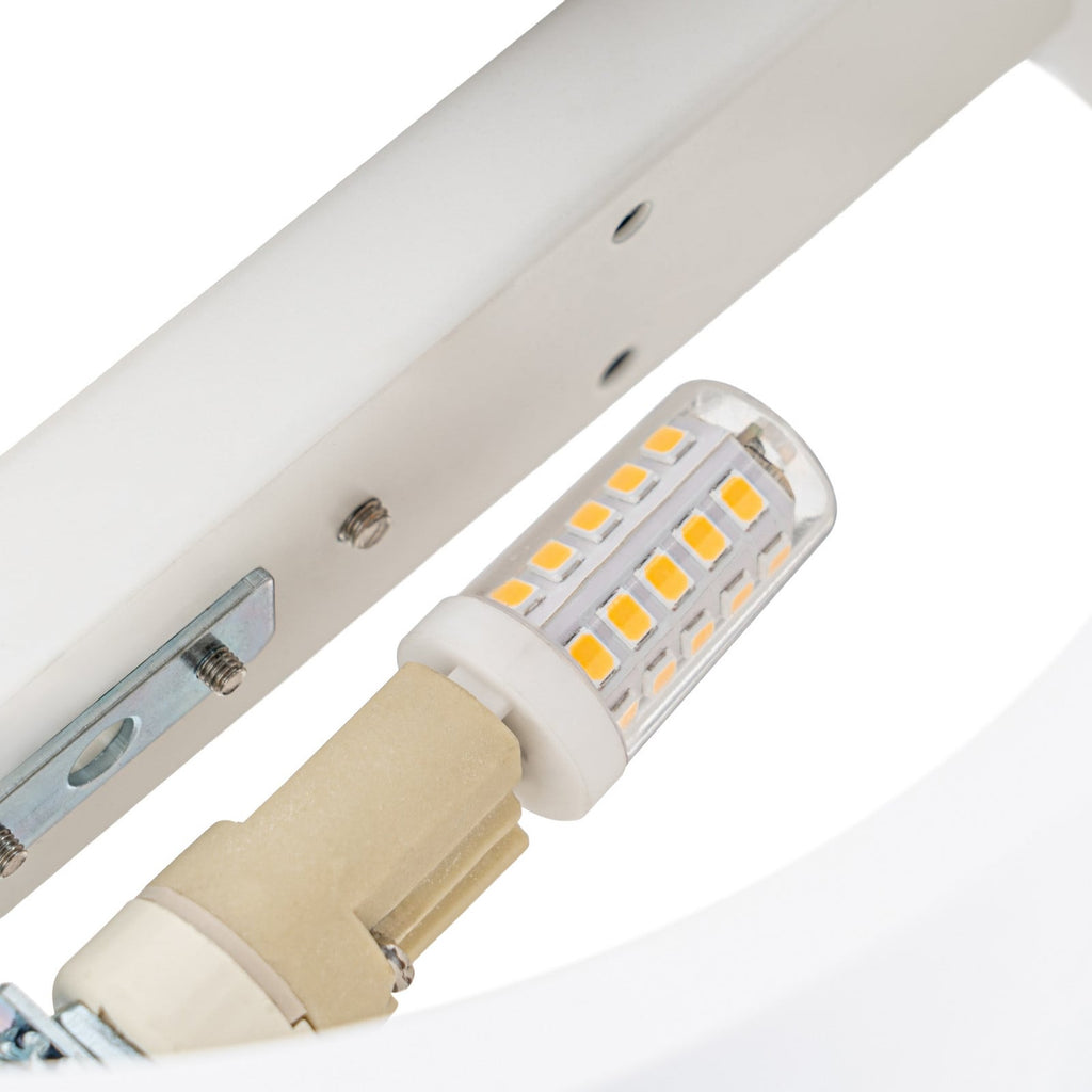 Lucande Heiko wall light, up/down, plaster, white, height 4.7 in
