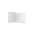 Lucande Heiko wall light, up/down, plaster, white, height 4.7 in