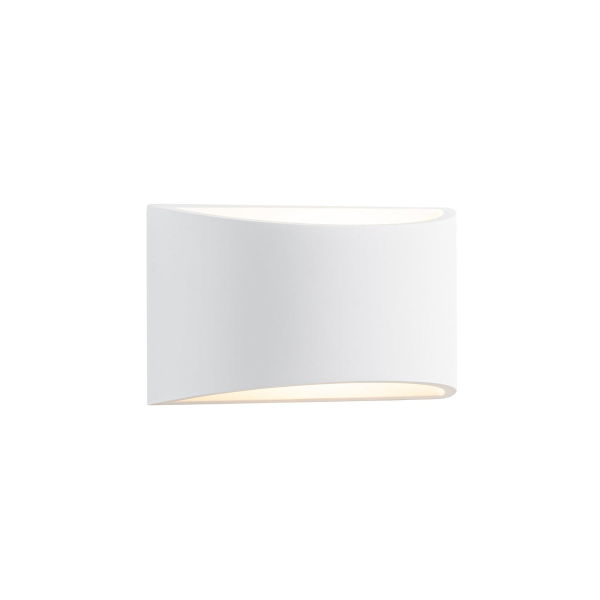 Lucande Heiko wall light, up/down, plaster, white, height 4.7 in