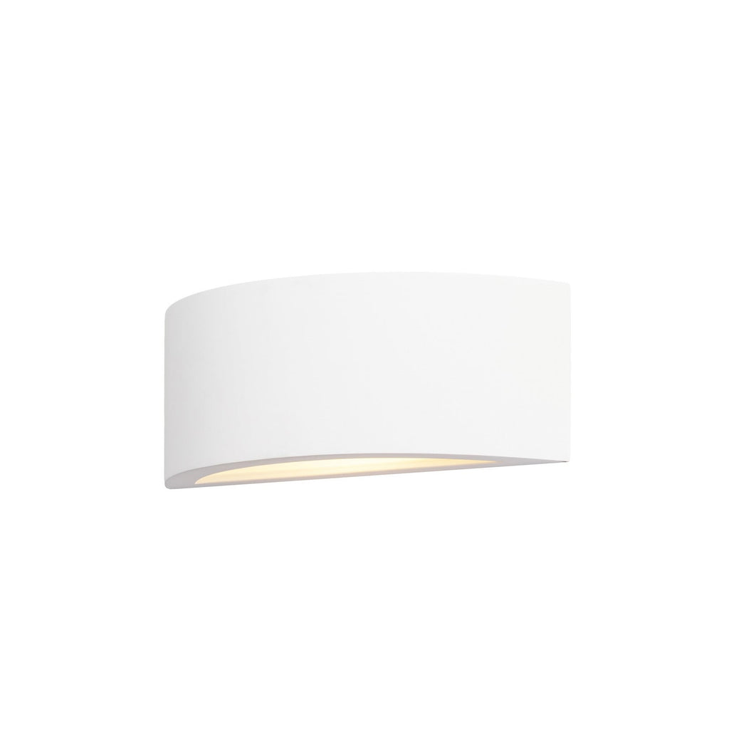 Lucande Aurel wall uplighter, plaster, width 11.8 in, up/down