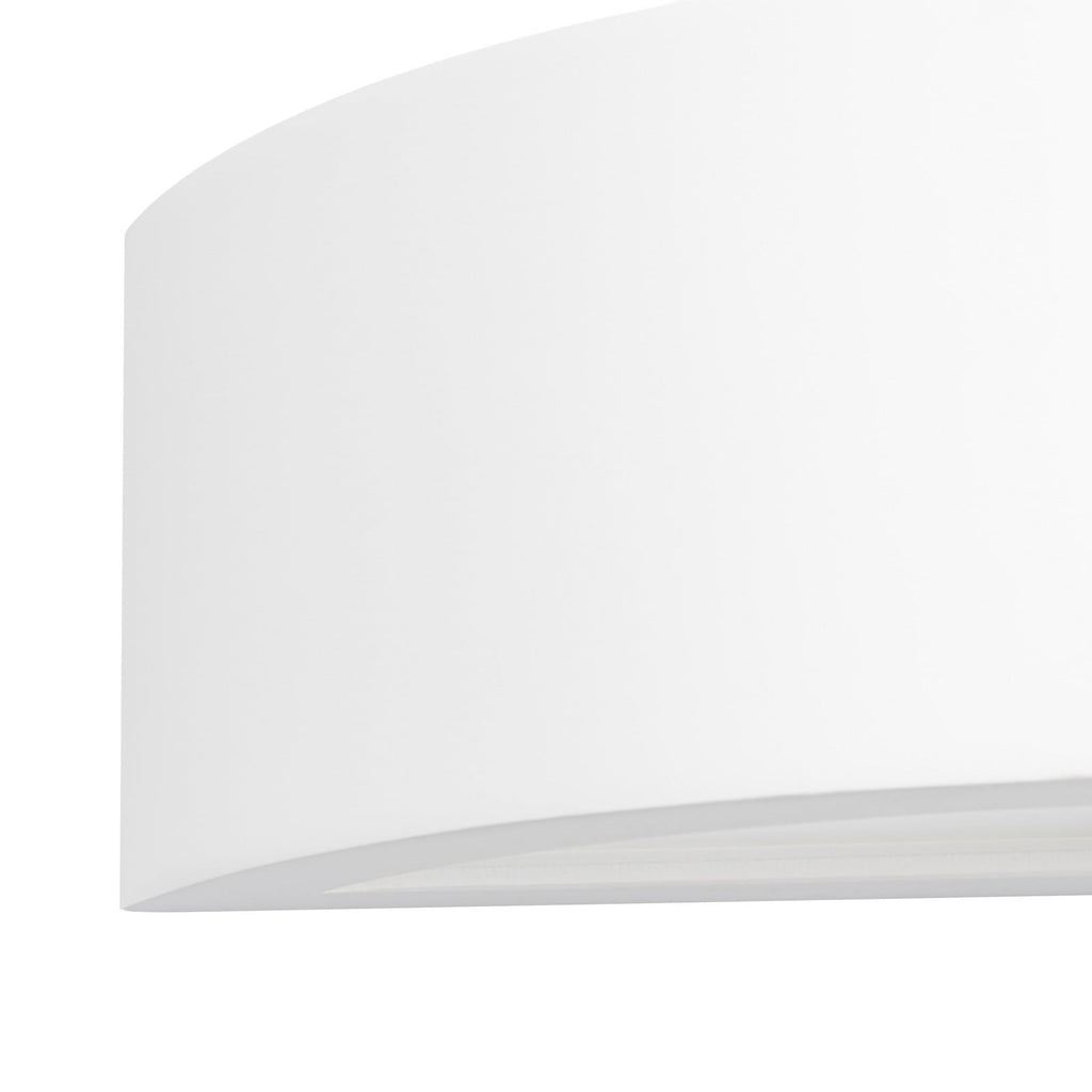 Lucande Aurel wall uplighter, plaster, width 11.8 in, up/down