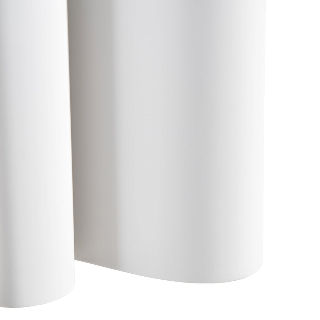 Lucande Novali wall lamp, white, plaster, up/down, height 10.2 in