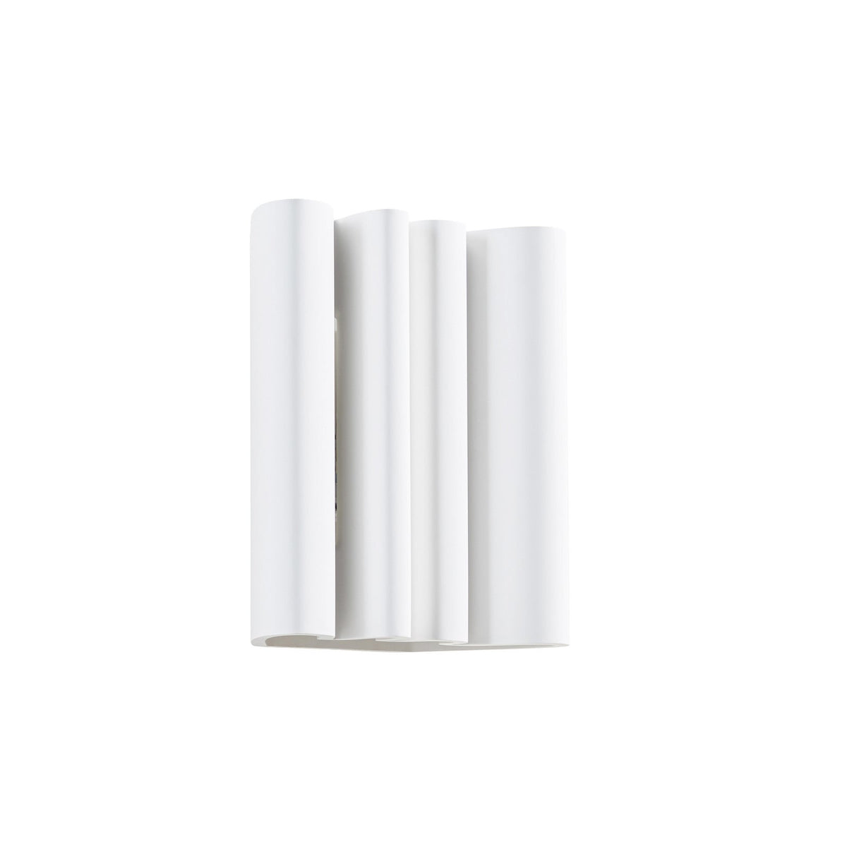 Lucande Novali wall lamp, white, plaster, up/down, height 10.2 in