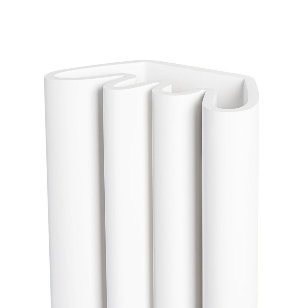 Lucande Novali wall lamp, white, plaster, up/down, height 10.2 in
