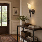 Lucande Alva wall light, rust, glass, height 11.34 inches