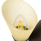 Lucande Alva wall light, rust, glass, height 11.34 inches