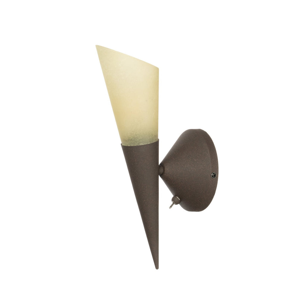 Lucande Alva wall light, rust, glass, height 11.34 inches