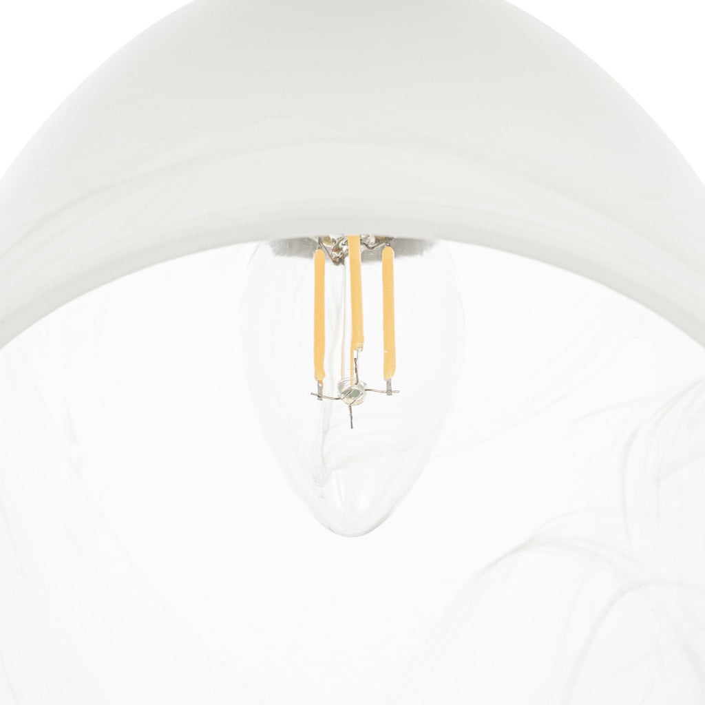 Lucande Della ceiling light, black, 19.6 in, 3-bulb, glass