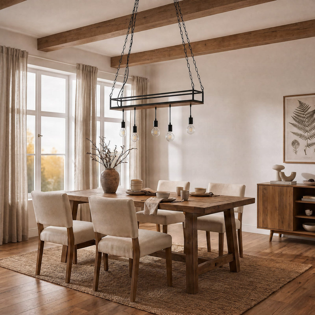Kirista 39 1/2" Black Pendant Light