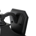 Lucande James outdoor wall light, black, 15.4 in, glass