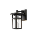 Lucande Ethan outdoor wall light, black, 11.6 in, metal