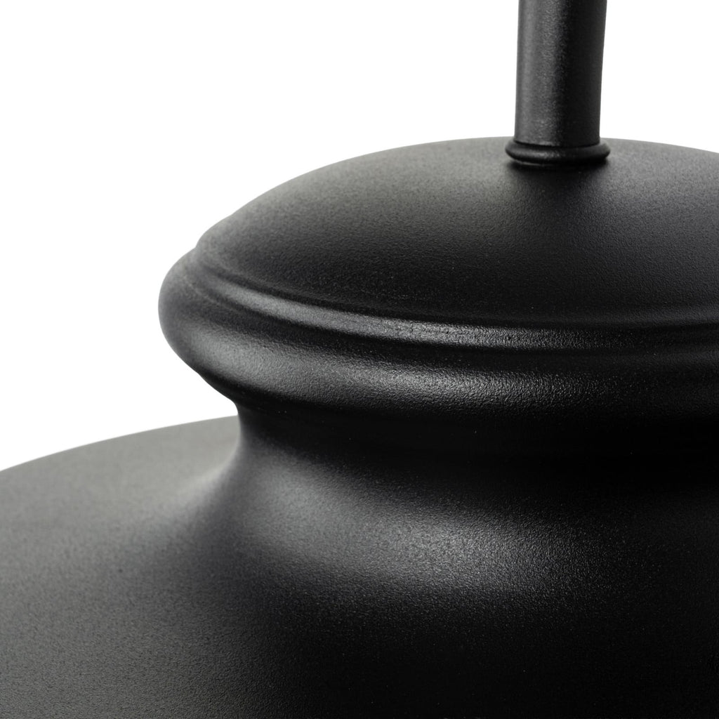 Lucande Oliver Outdoor Wall Light, black, 17.5 in, metal