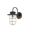 Lucande Oliver outdoor wall light, black, 11.7 in, metal