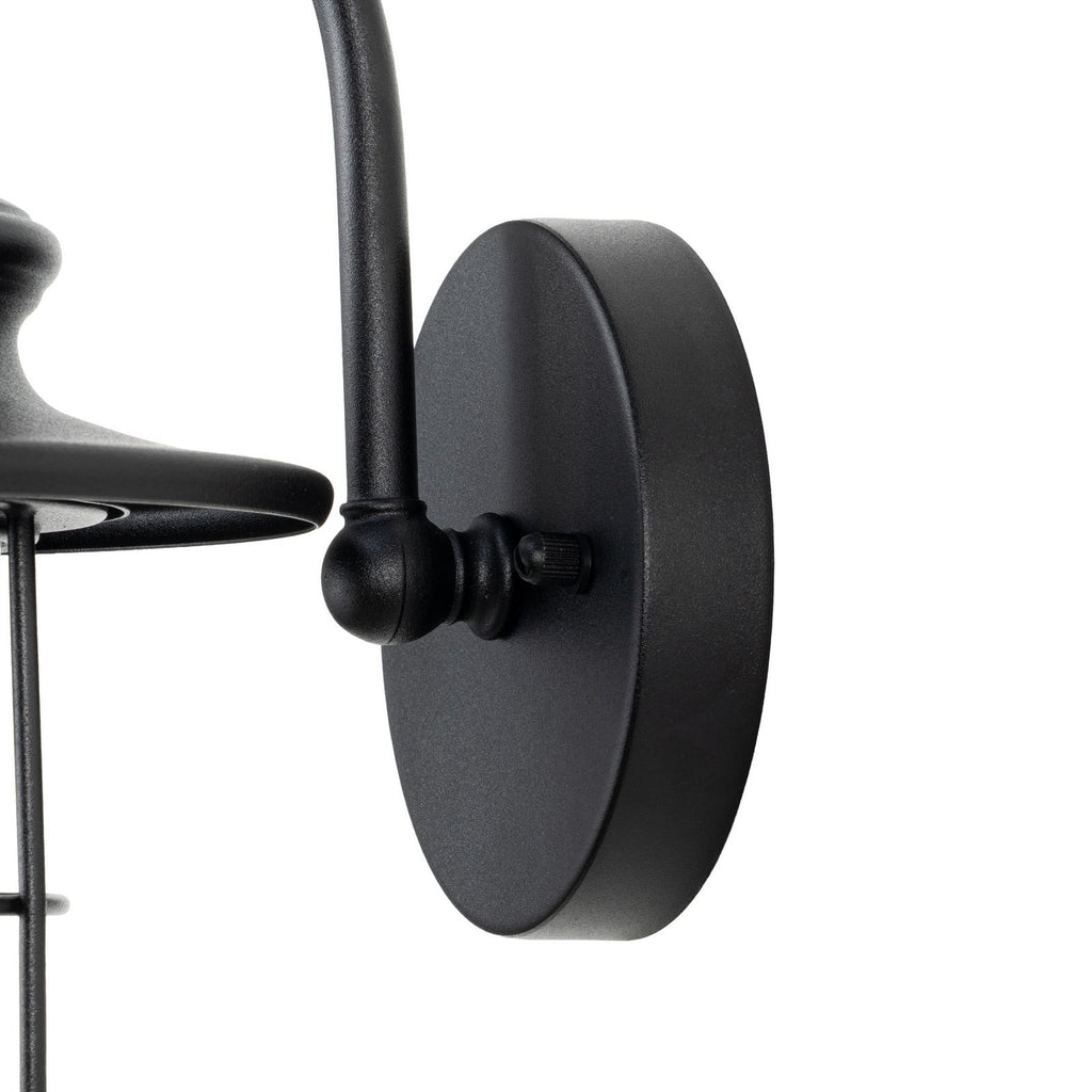 Lucande Oliver outdoor wall light, black, 11.7 in, metal