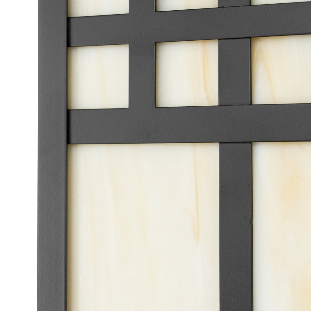 Lucande Aiko outdoor wall light, angular, black, metal/glass
