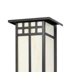 Lucande Aiko outdoor wall light, angular, black, metal/glass
