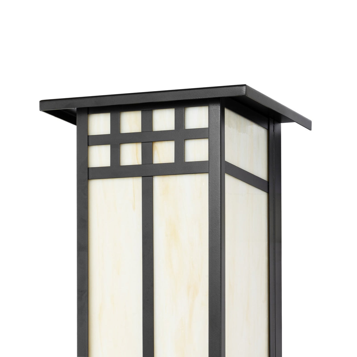 Lucande Aiko outdoor wall light, angular, black, metal/glass