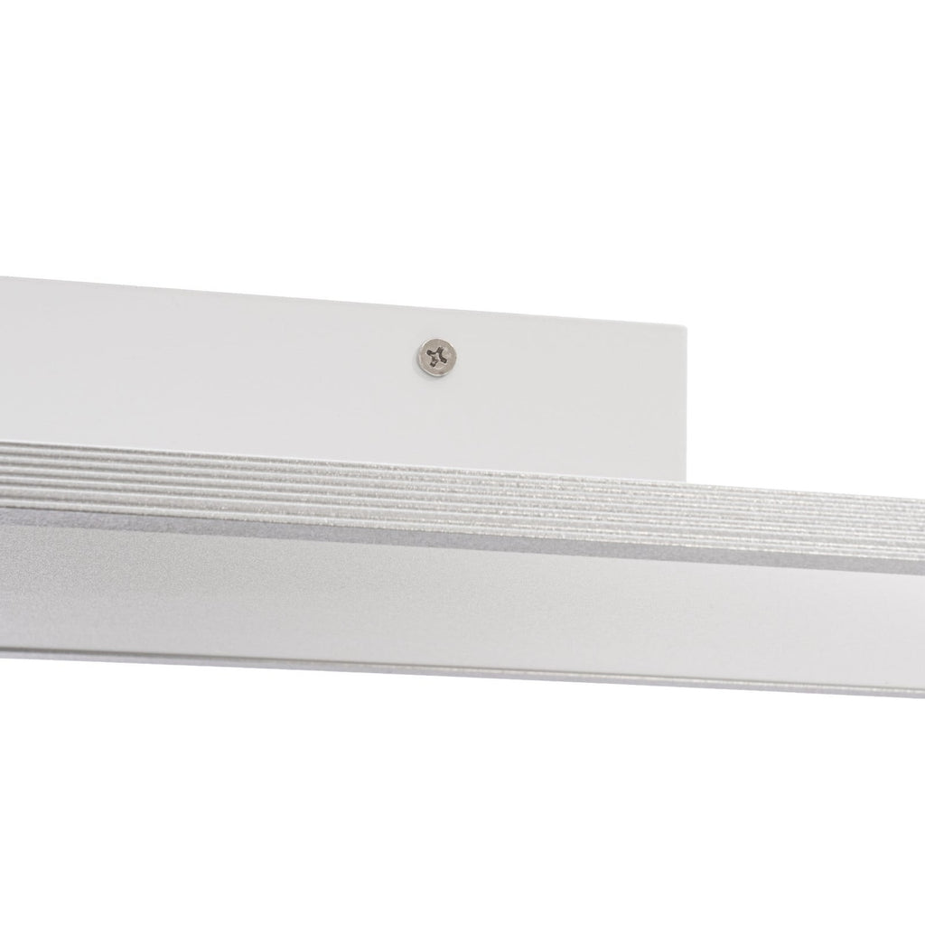 Lucande Livel LED panel, 3,000K, 47.24 in x 11.81 in, silver