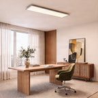 Lucande Livel LED panel, 3,000K, 47.24 in x 11.81 in, silver