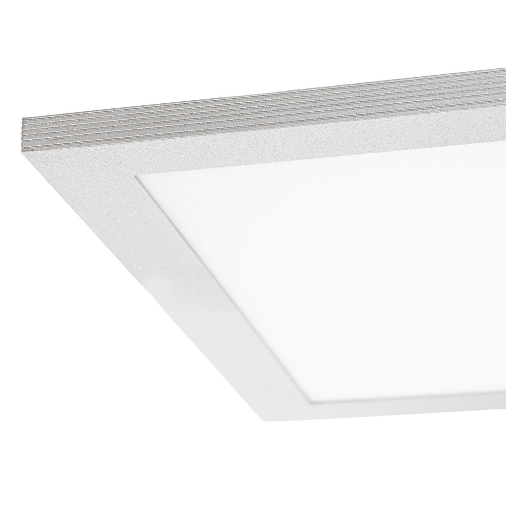 Lucande Livel LED panel, 3,000K, 47.24 in x 11.81 in, silver