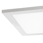 Lucande Livel LED panel, 3,000K, 47.24 in x 11.81 in, silver