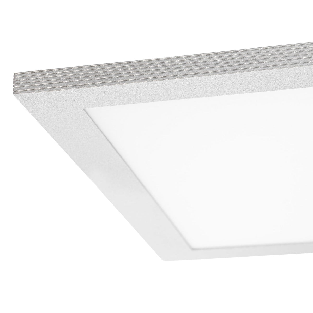 Lucande Livel LED panel, 3,000K, 47.24 in x 11.81 in, silver
