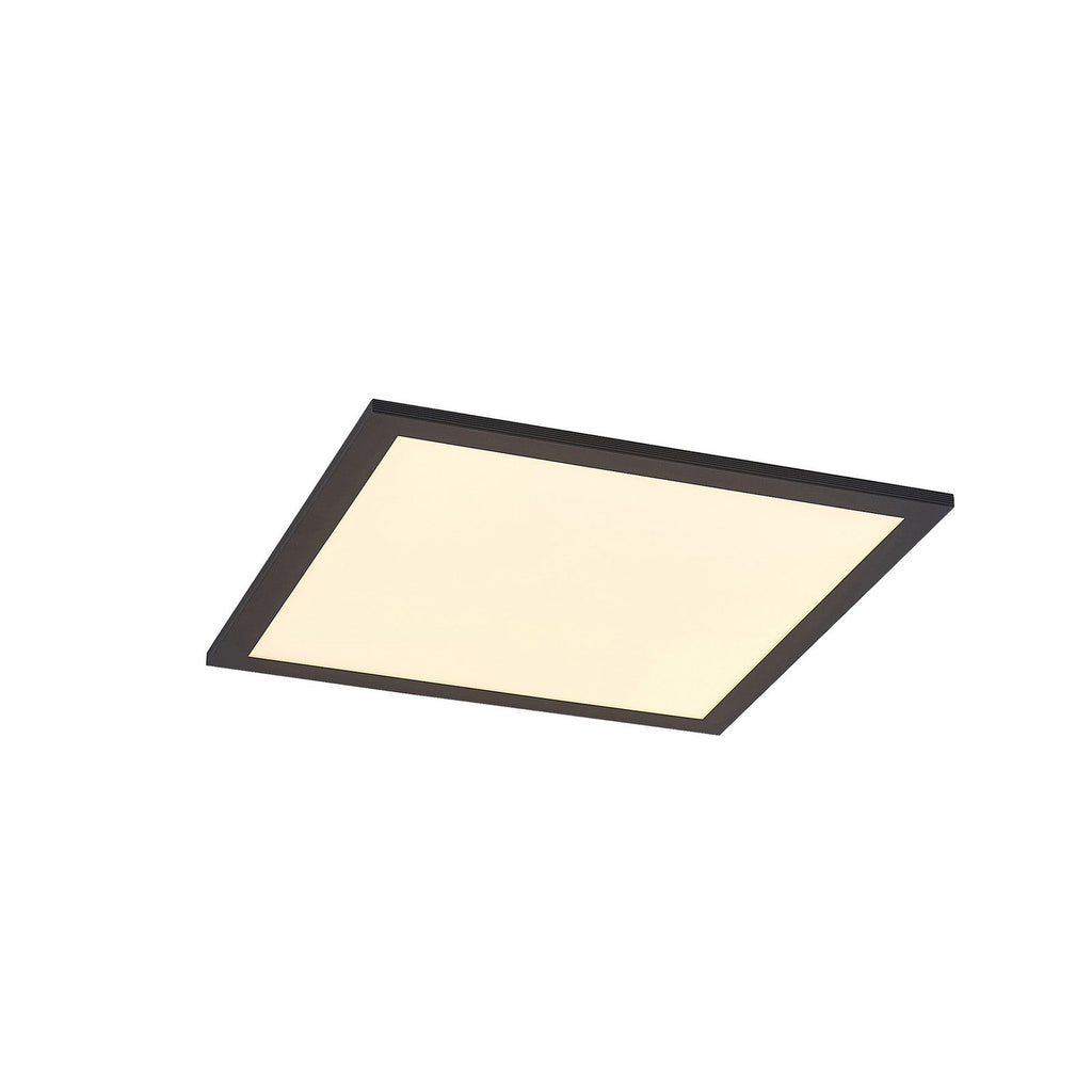 Lucande Nelios LED panel, 15.75 in x 15.75 in, black, CCT