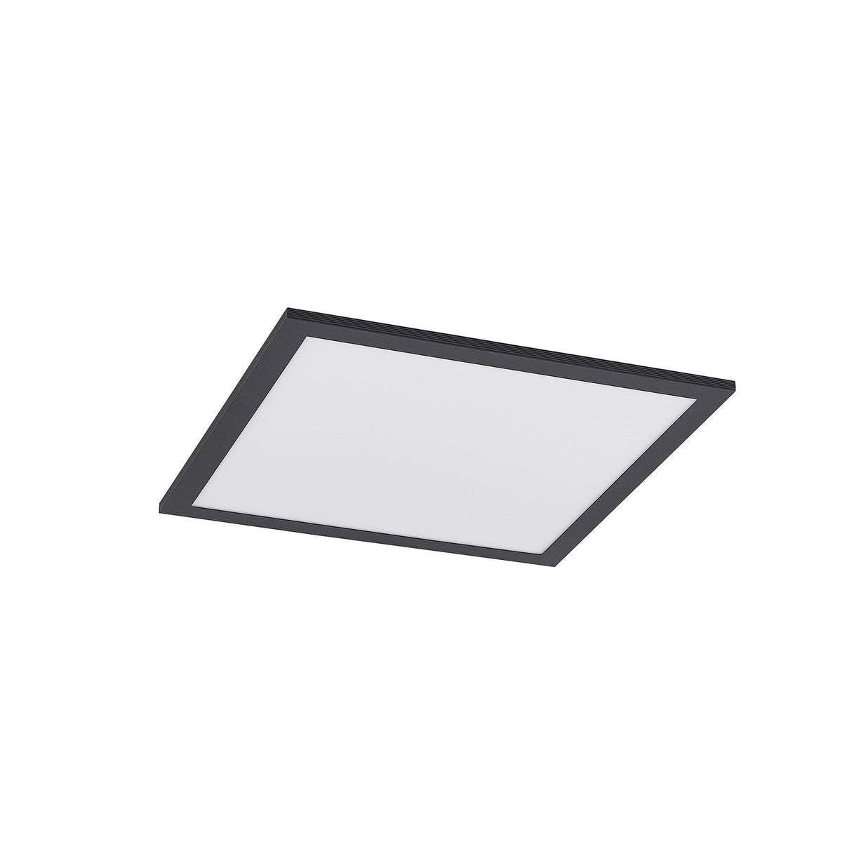 Lucande Nelios LED panel, 15.75 in x 15.75 in, black, CCT