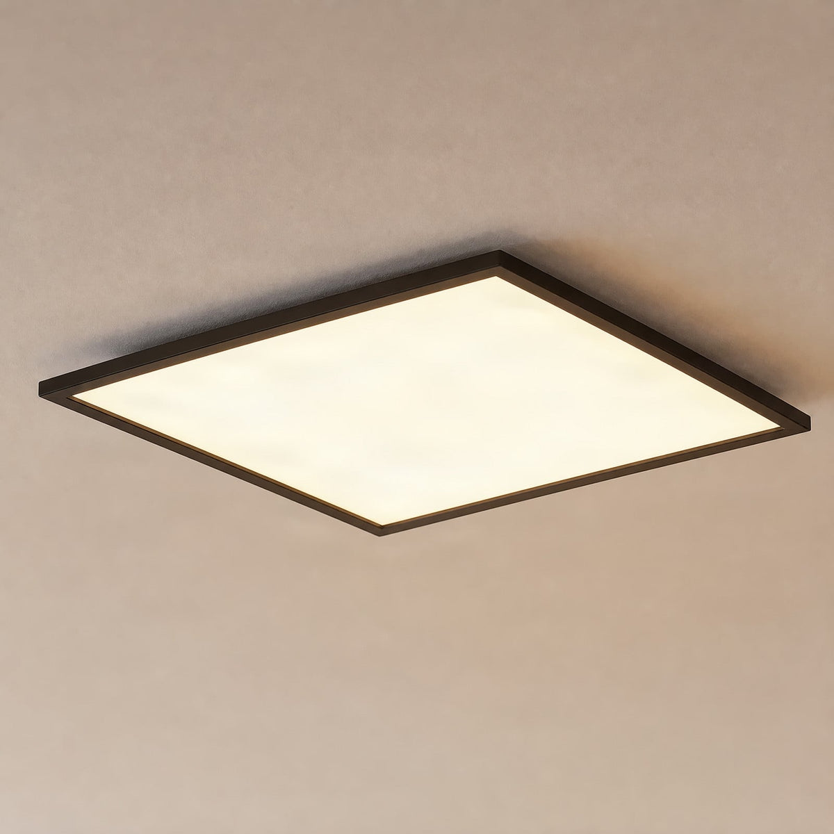 Lucande Nelios LED panel, 24.41 in x 24.41 in, black, CCT