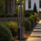 Lucande Pirron LED path light, anthracite, 31.5 in, metal