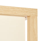 Lucande Birta floor lamp, wood-effect/white, shelf, 62.48 in
