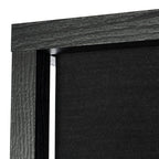 Lucande Birta floor lamp, black, shelf, height 62.48 in
