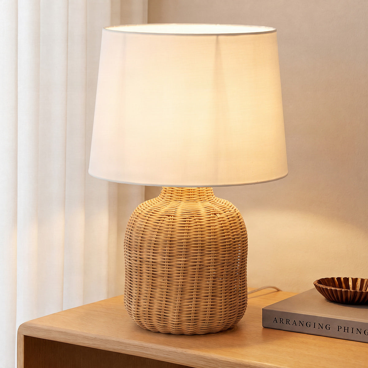 Lirenda 20 1/4" Rattan Table Lamp