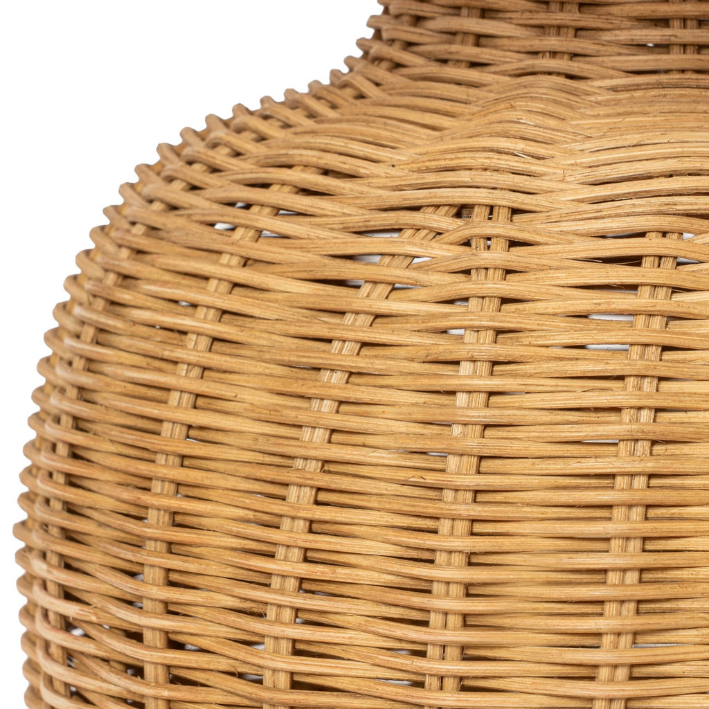 Lucande Lirenda table lamp, 20.08 in, rattan, natural/white