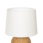 Lucande Lirenda table lamp, 20.08 in, rattan, natural/white