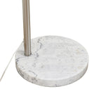 Lucande Alverton Arc Lamp, white/chrome, glass, 79.53 in